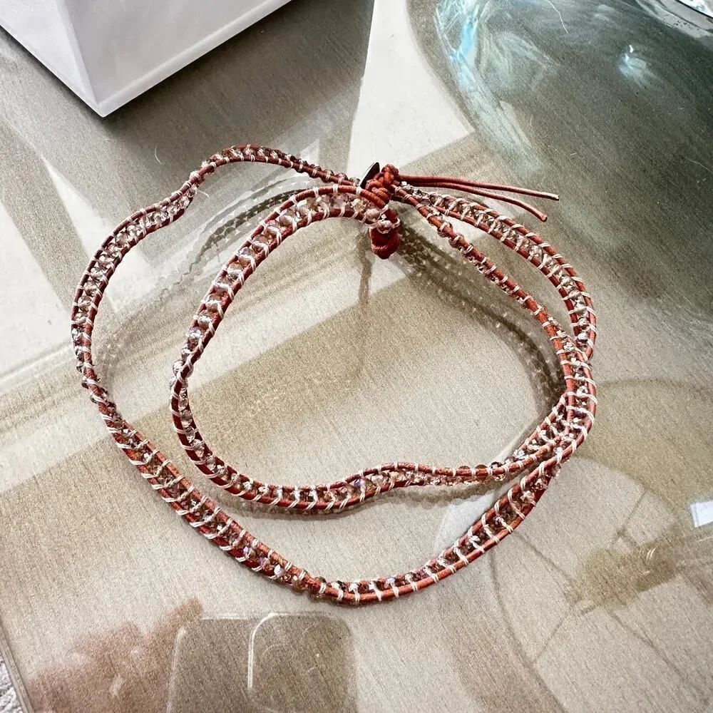 LeatherโCrystalโWrapโBracelet